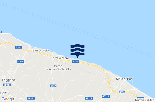 Rutigliano, Italyの潮見表地図