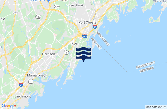 Rye Beach, United Statesの潮見表地図