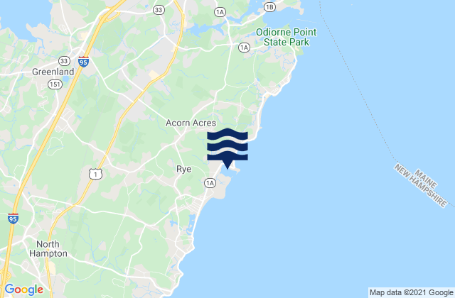 Rye Harbor, United Statesの潮見表地図