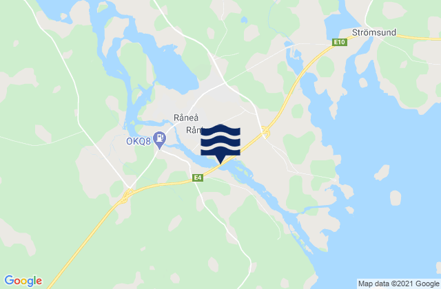 Råneå, Swedenの潮見表地図
