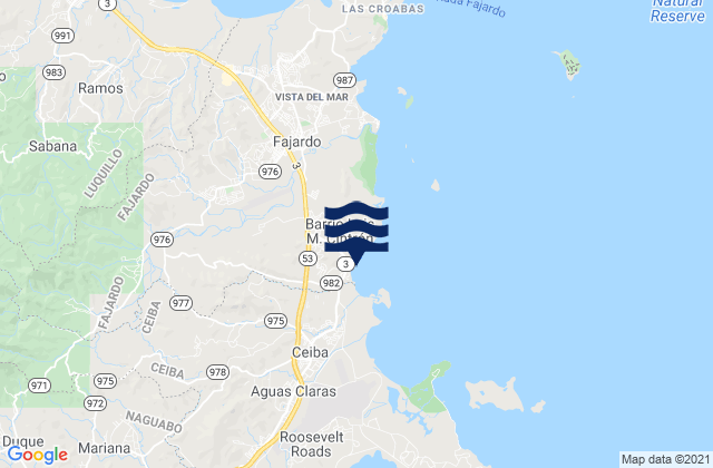 Río Arriba Barrio, Puerto Ricoの潮見表地図