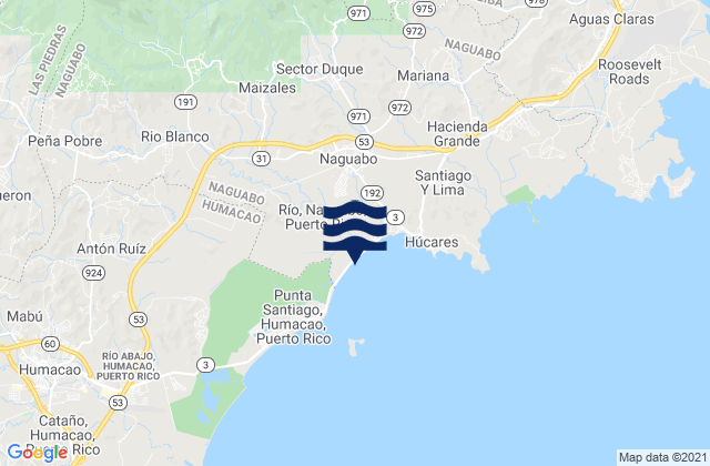 Río Barrio, Puerto Ricoの潮見表地図