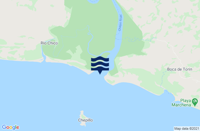 Río Chepo, Panamaの潮見表地図