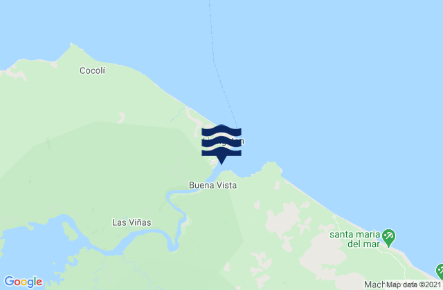 Río Dulce, Guatemalaの潮見表地図