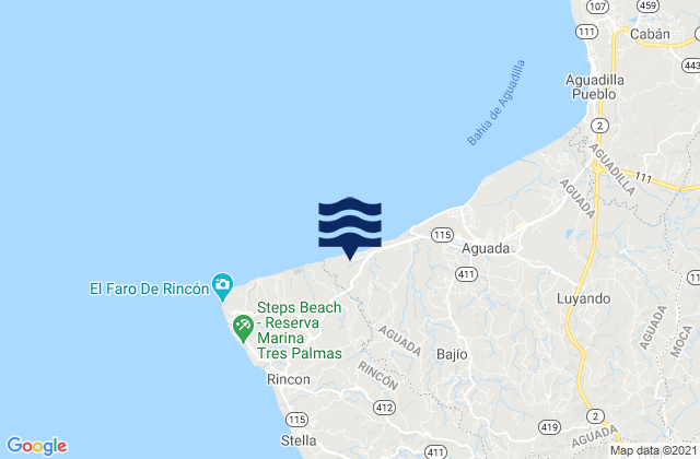Río Grande Barrio, Puerto Ricoの潮見表地図