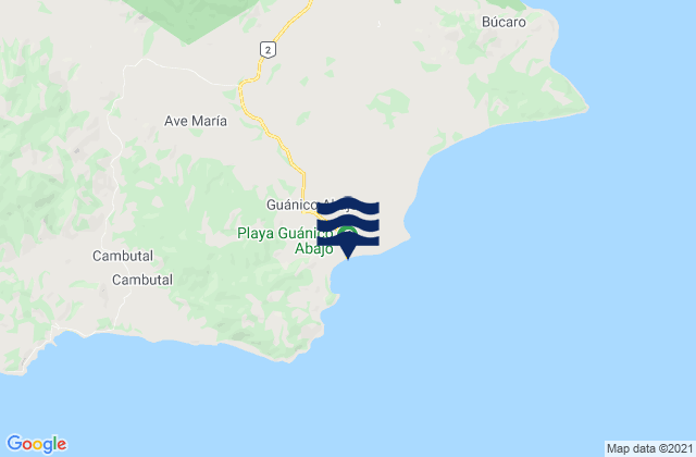 Río Guánico, Panamaの潮見表地図