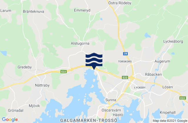 Rödeby, Swedenの潮見表地図