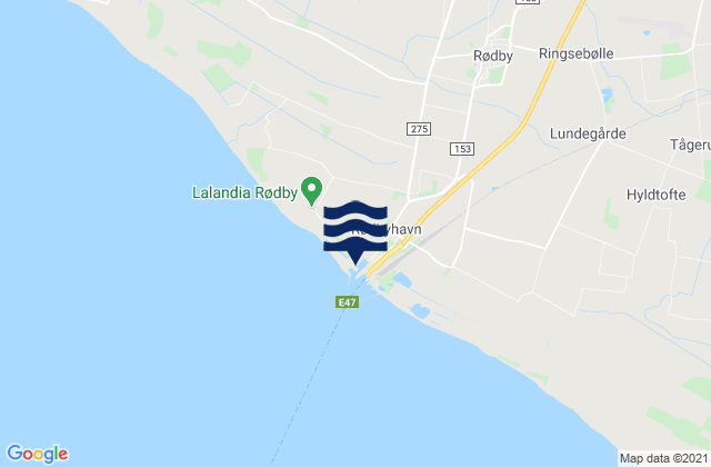 Rødbyhavn, Denmarkの潮見表地図