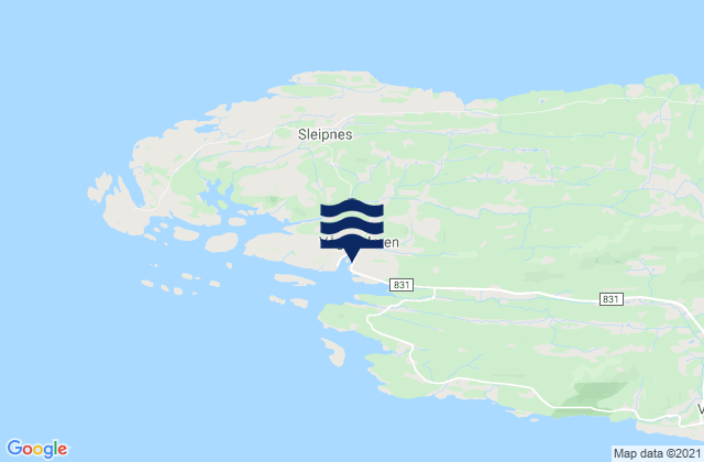 Rødøy, Norwayの潮見表地図