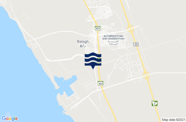 Rābigh, Saudi Arabiaの潮見表地図