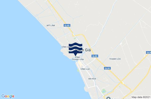 Rạch Giá, Vietnamの潮見表地図