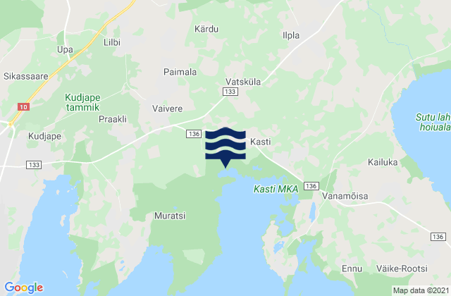 Saaremaa, Estoniaの潮見表地図