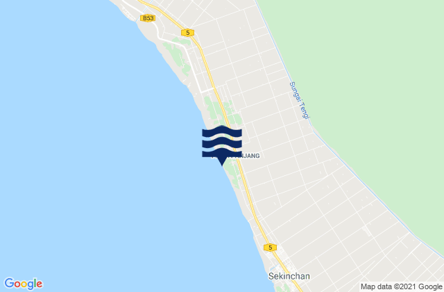 Sabak Bernam, Malaysiaの潮見表地図