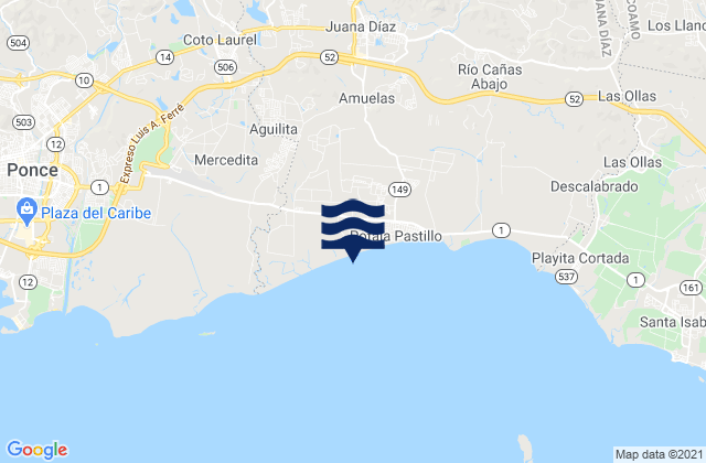 Sabana Llana Barrio, Puerto Ricoの潮見表地図
