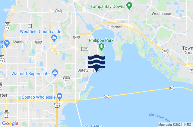 Safety Harbor Old Tampa Bay, United Statesの潮見表地図