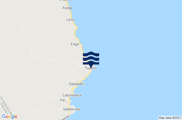 Safotulafai, Samoaの潮見表地図