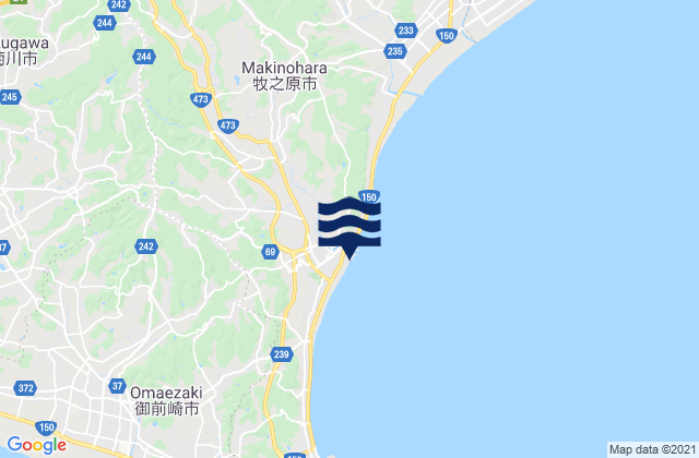Sagara, Japanの潮見表地図