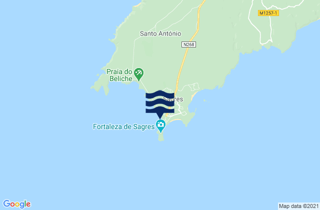Sagres (Tonel), Portugalの潮見表地図