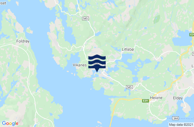 Sagvåg, Norwayの潮見表地図
