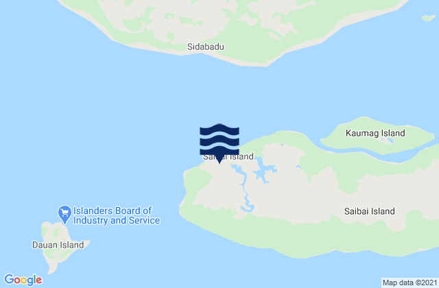 Saibai Island, Papua New Guineaの潮見表地図