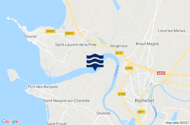 Saint-Agnant, Franceの潮見表地図