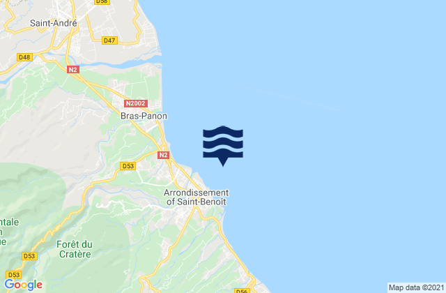 Saint-Benoît, Reunionの潮見表地図