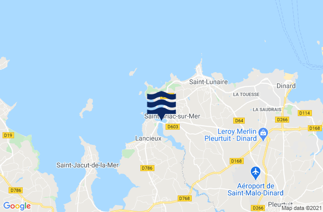 Saint-Briac-sur-Mer, Franceの潮見表地図