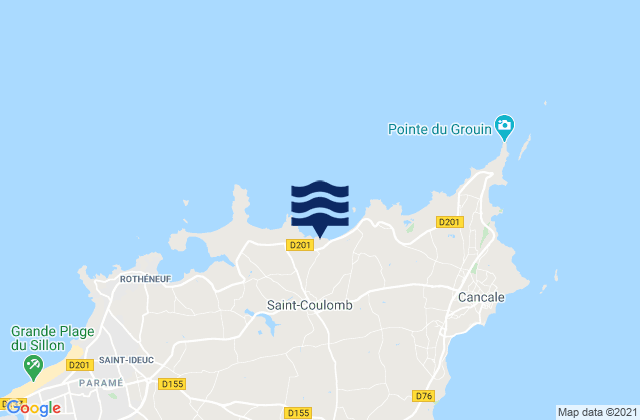 Saint-Coulomb, Franceの潮見表地図