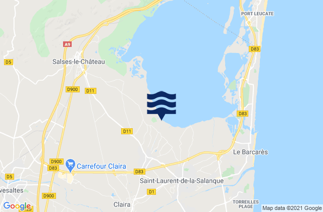 Saint-Hippolyte, Franceの潮見表地図