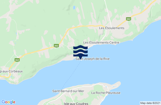 Saint-Joseph-De-La-Rive, Canadaの潮見表地図