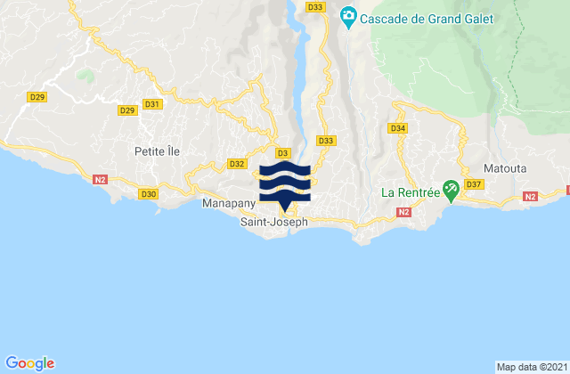 Saint-Joseph, Reunionの潮見表地図