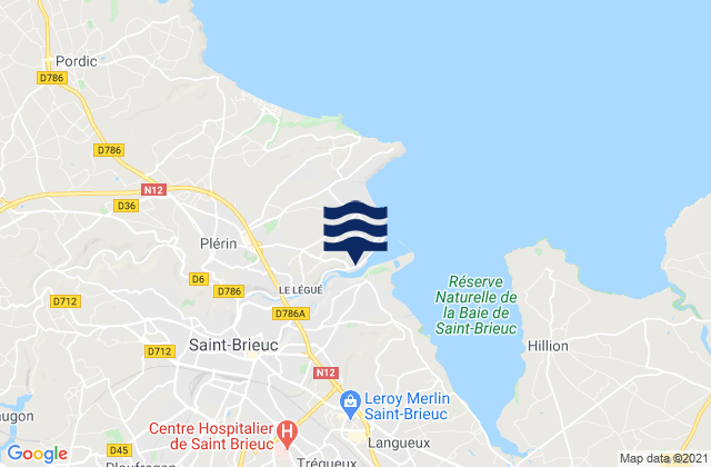 Saint-Julien, Franceの潮見表地図