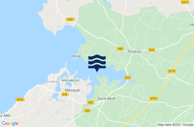 Saint-Lyphard, Franceの潮見表地図