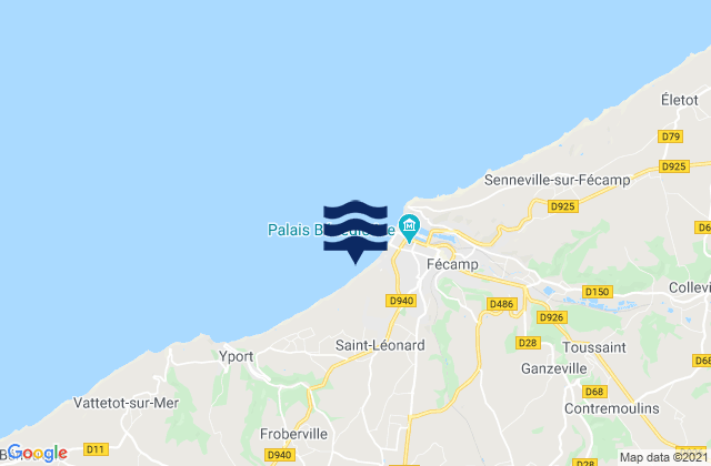 Saint-Léonard, Franceの潮見表地図