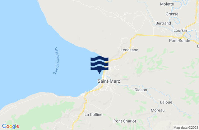 Saint-Marc, Haitiの潮見表地図