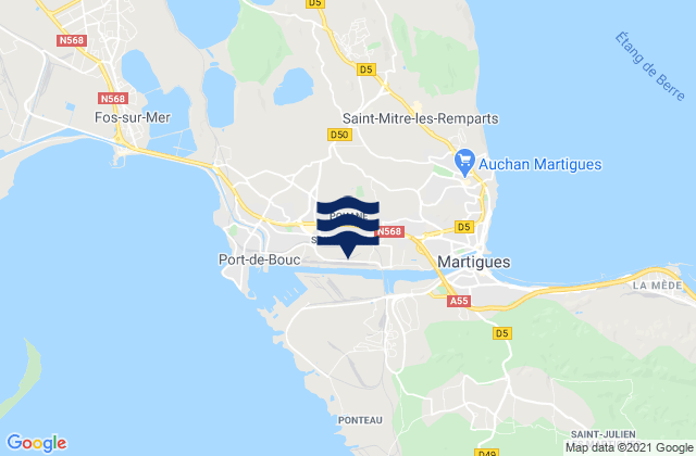 Saint-Mitre-les-Remparts, Franceの潮見表地図