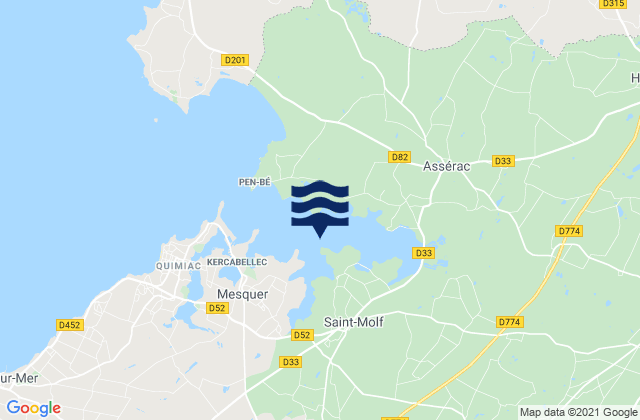 Saint-Molf, Franceの潮見表地図