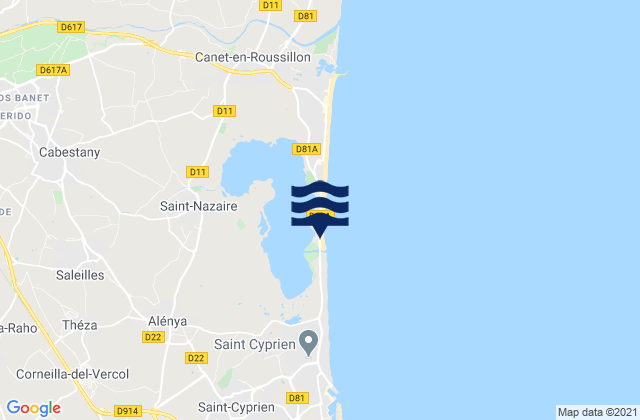Saint-Nazaire, Franceの潮見表地図