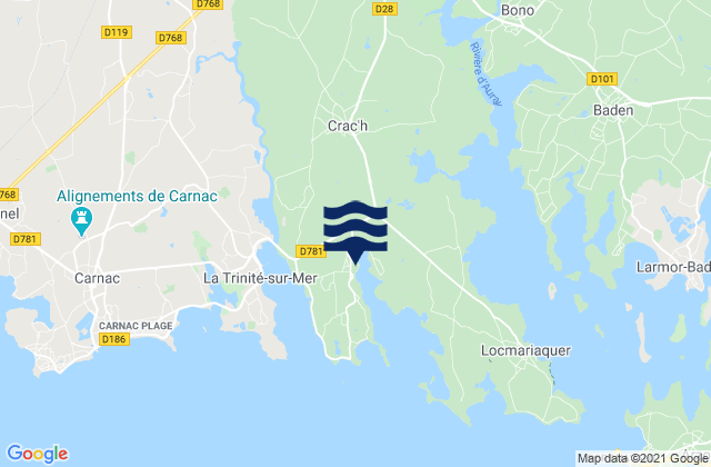 Saint-Philibert, Franceの潮見表地図