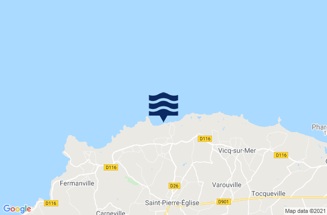 Saint-Pierre-Église, Franceの潮見表地図
