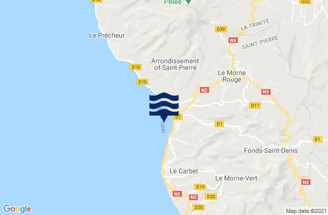Saint-Pierre, Martiniqueの潮見表地図