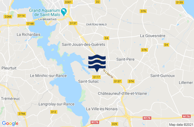 Saint-Père, Franceの潮見表地図