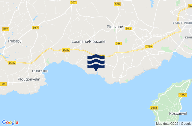 Saint-Renan, Franceの潮見表地図