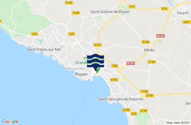 Saint-Sulpice-de-Royan, Franceの潮見表地図