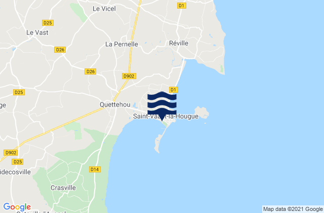 Saint-Vaast-la-Hougue, Franceの潮見表地図