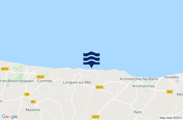 Saint-Vigor-le-Grand, Franceの潮見表地図