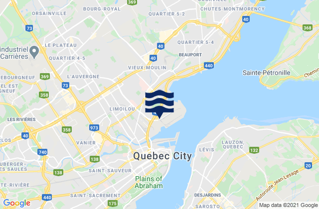 Saint Alban's, Canadaの潮見表地図