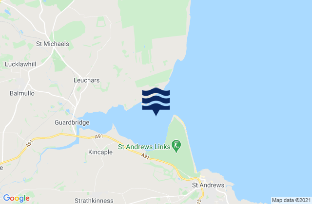 Saint Andrews Bay, United Kingdomの潮見表地図