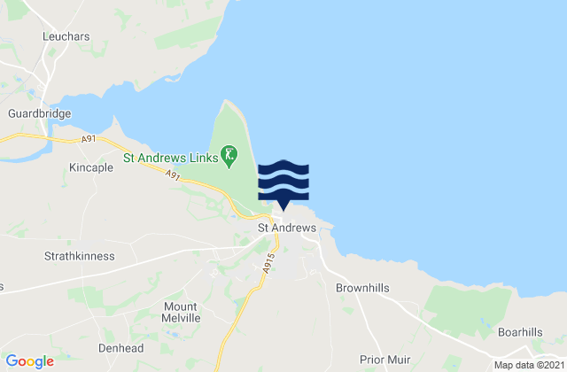 Saint Andrews, United Kingdomの潮見表地図