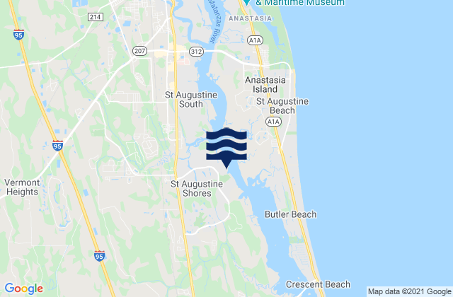 Saint Augustine Shores, United Statesの潮見表地図
